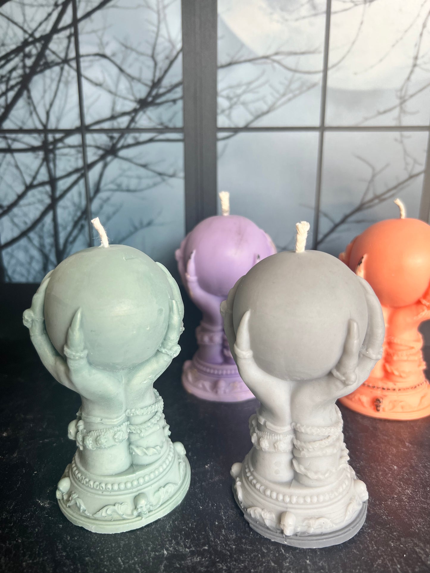 Creepy Globe Candle