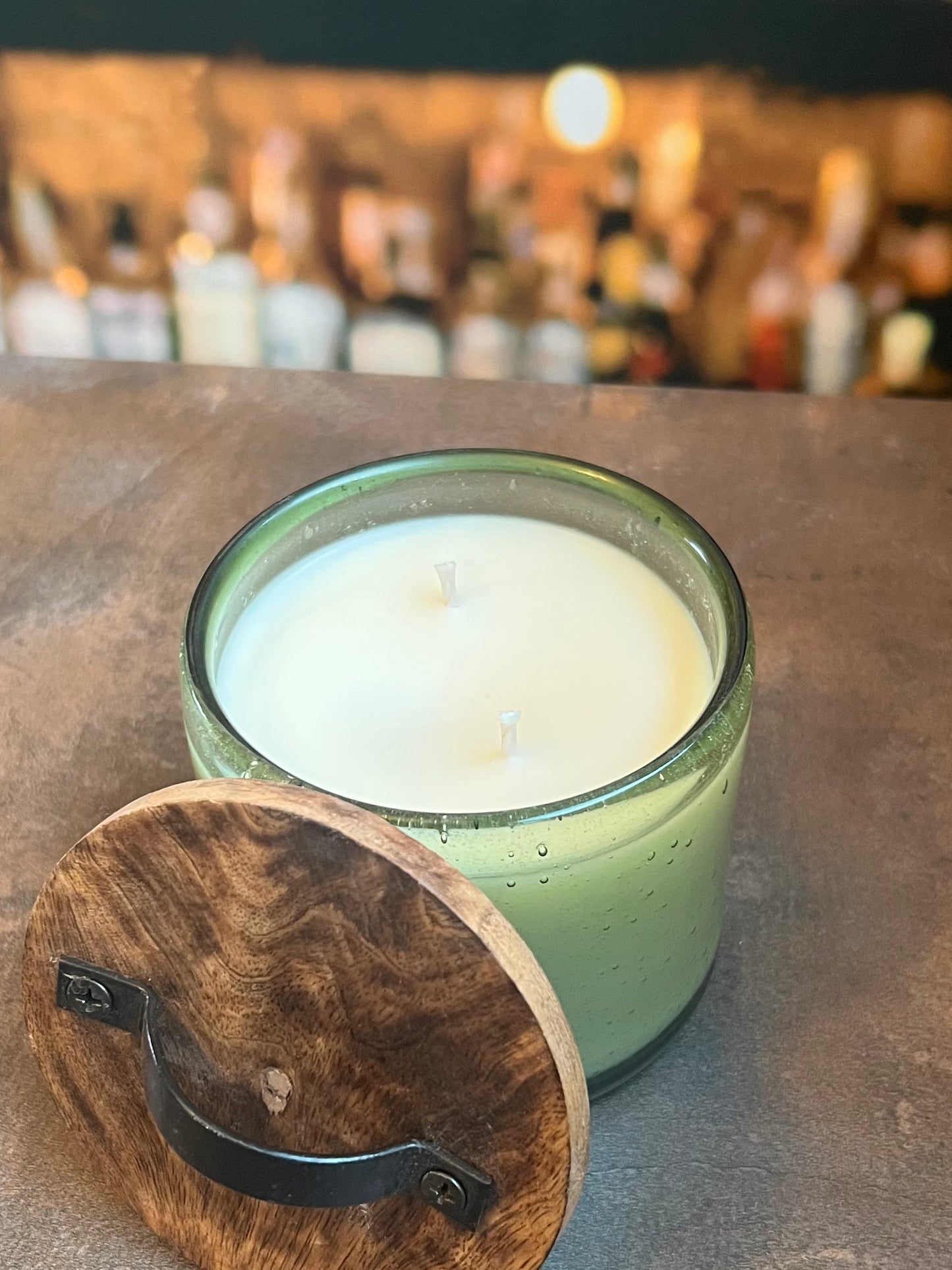 Large Citronella Candles with Wooden Lid