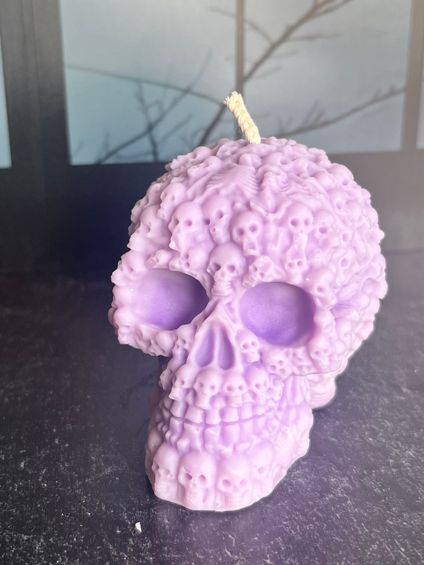 Creepy Skull Candle