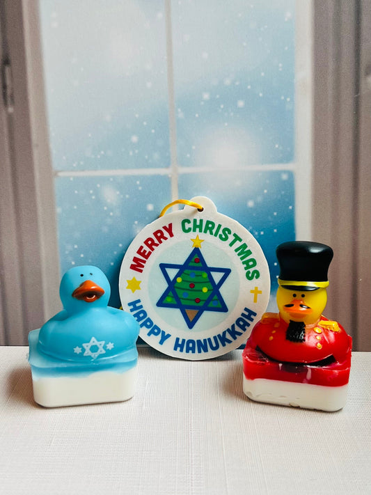 Interfaith Christmas & Hanukkah Duck Soap Set