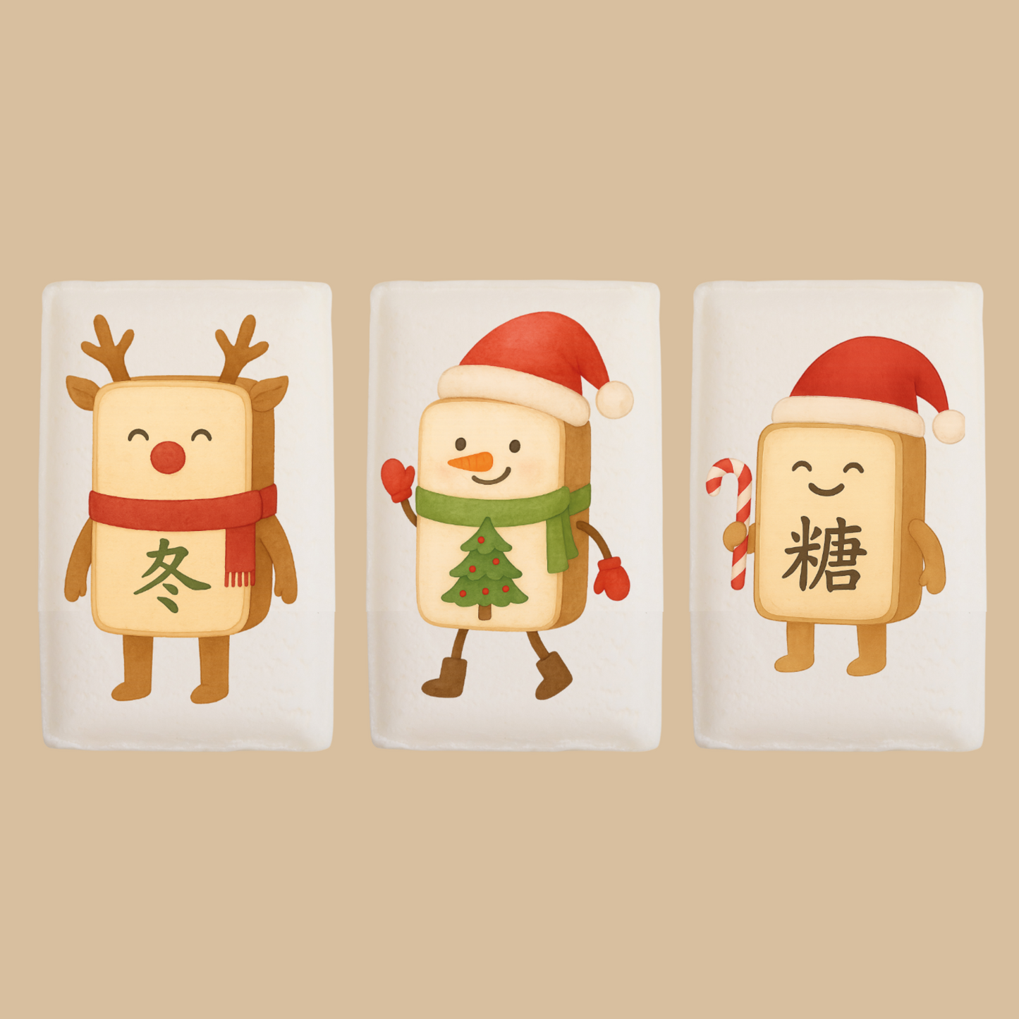 Cute Christmas Mahjong Soap
