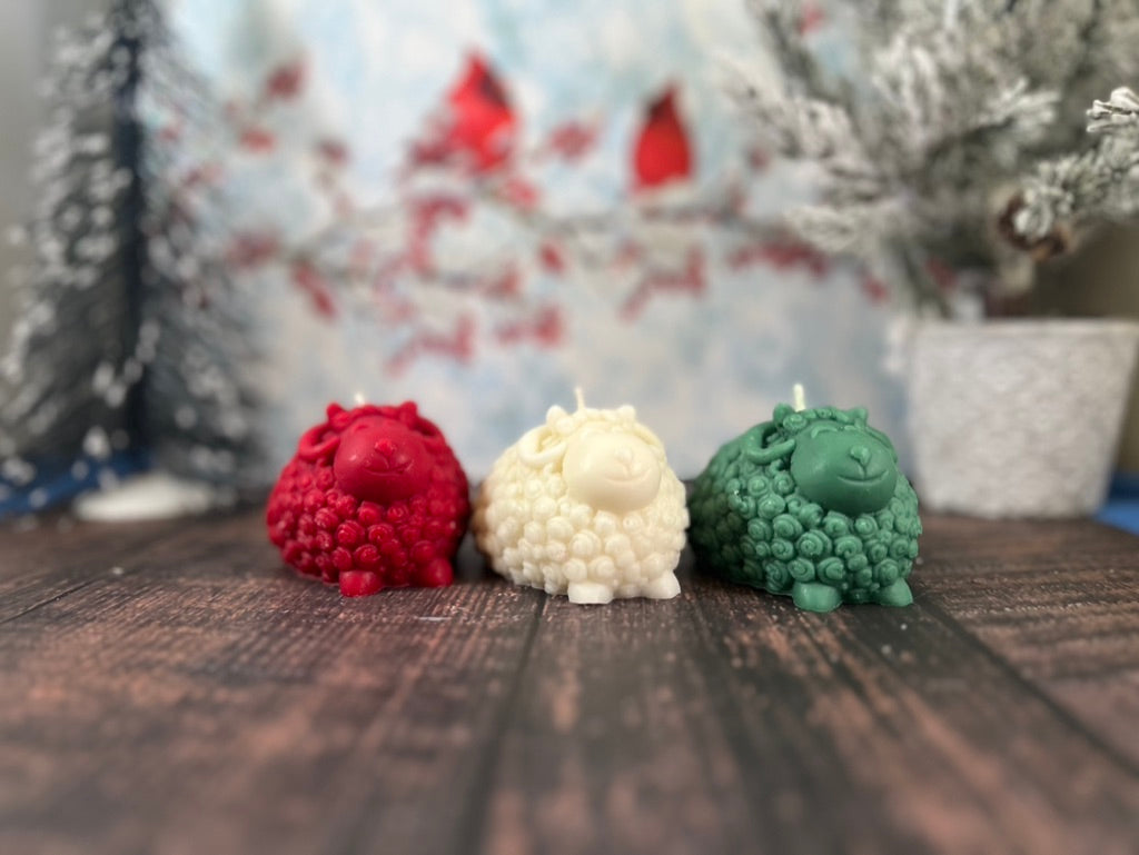 The Cutest Sheep Candle