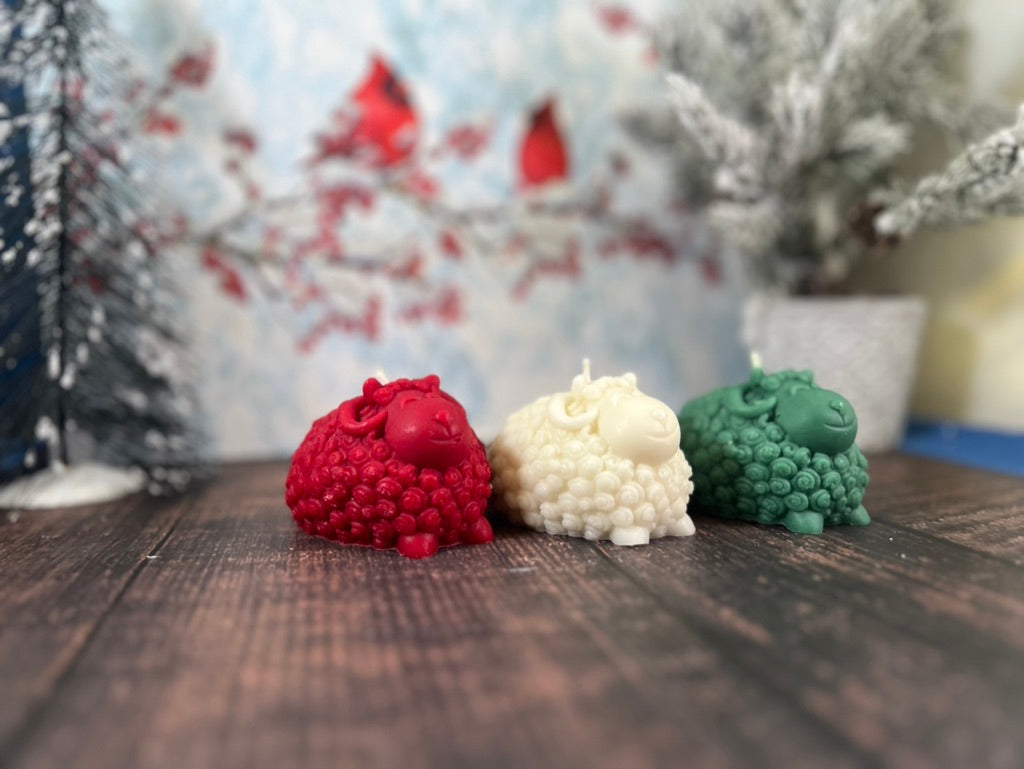 The Cutest Sheep Candle