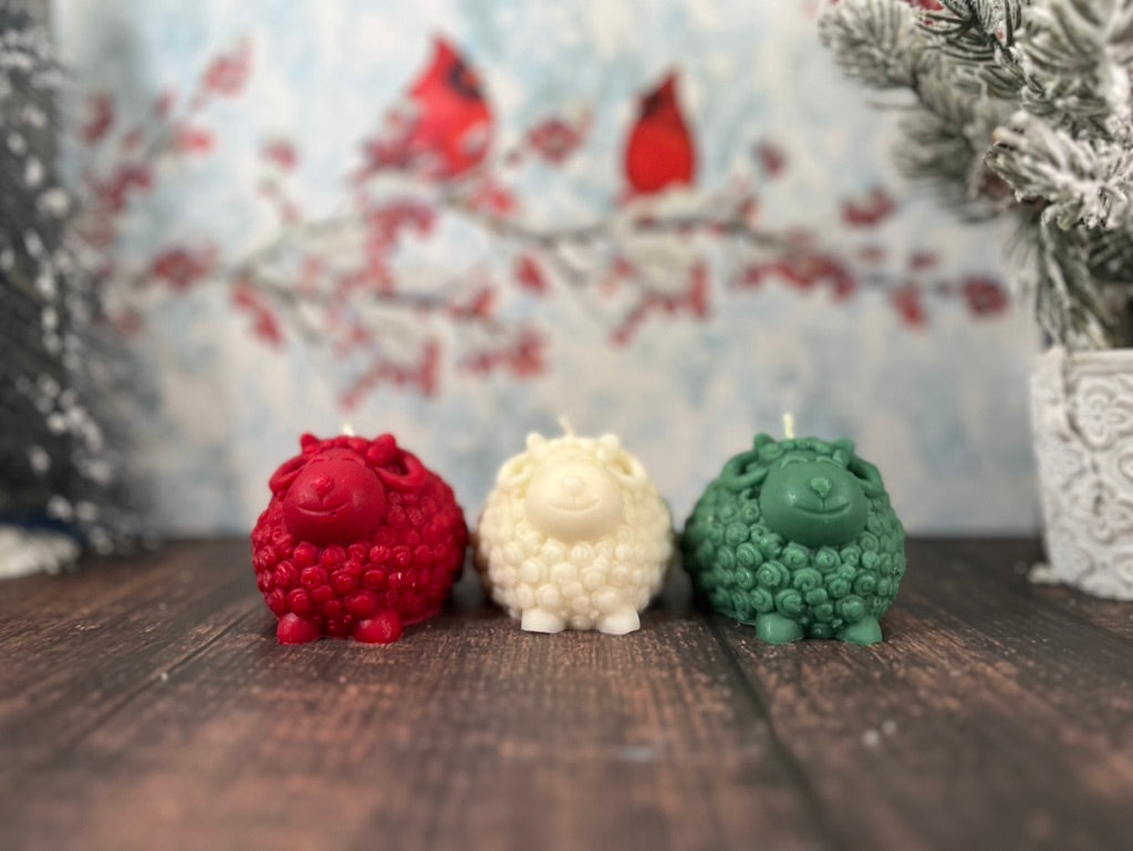 The Cutest Sheep Candle