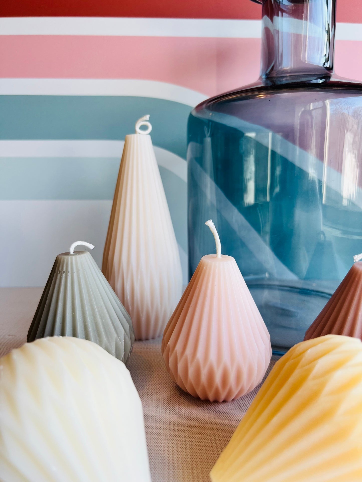 Grooved Tear Drop Candles