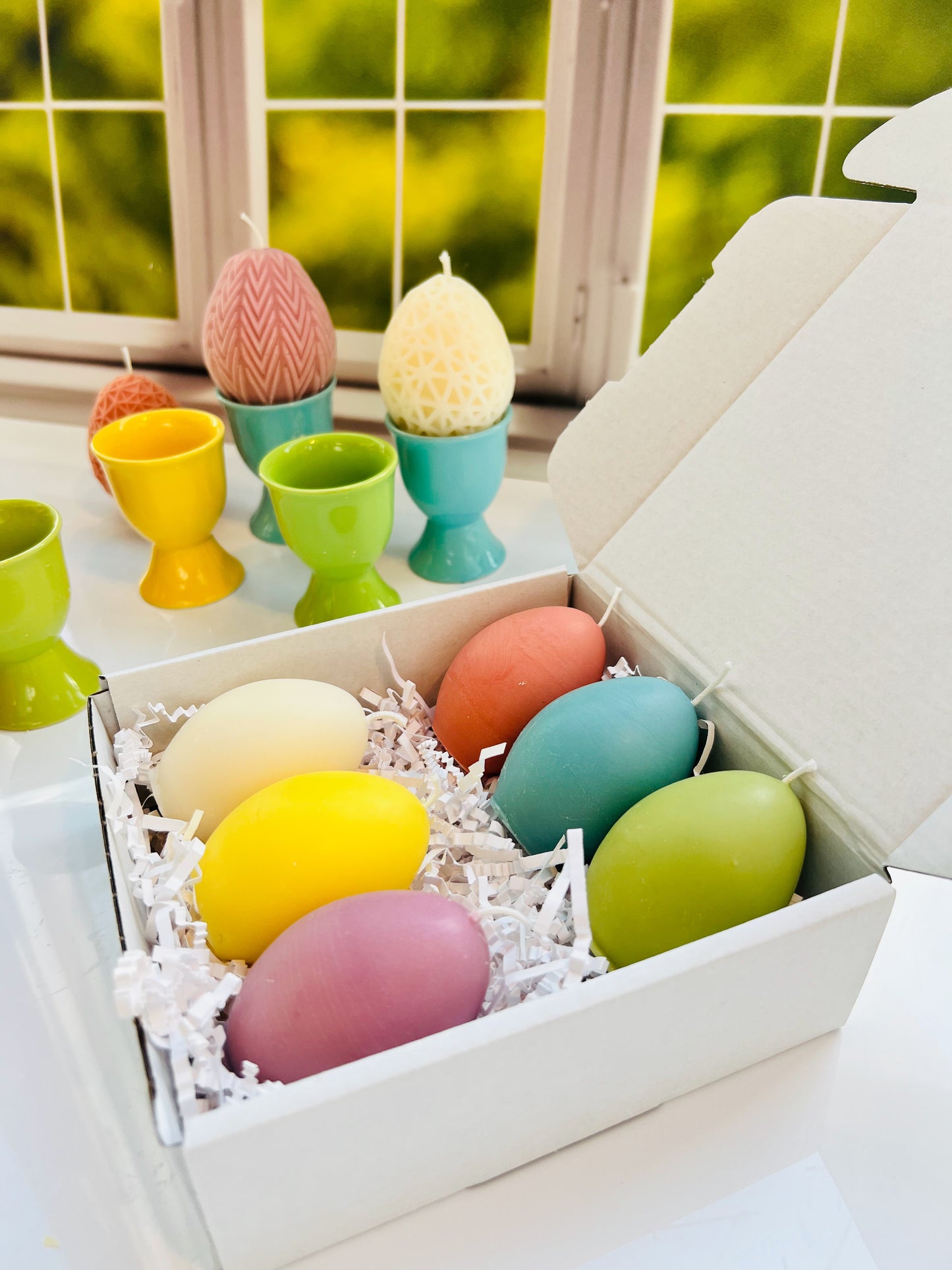 Easter Egg Smooth Candles - 6 Pack