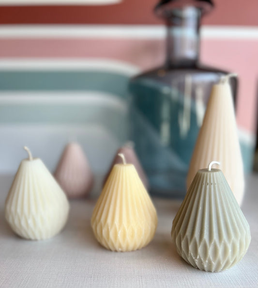 Grooved Tear Drop Candles