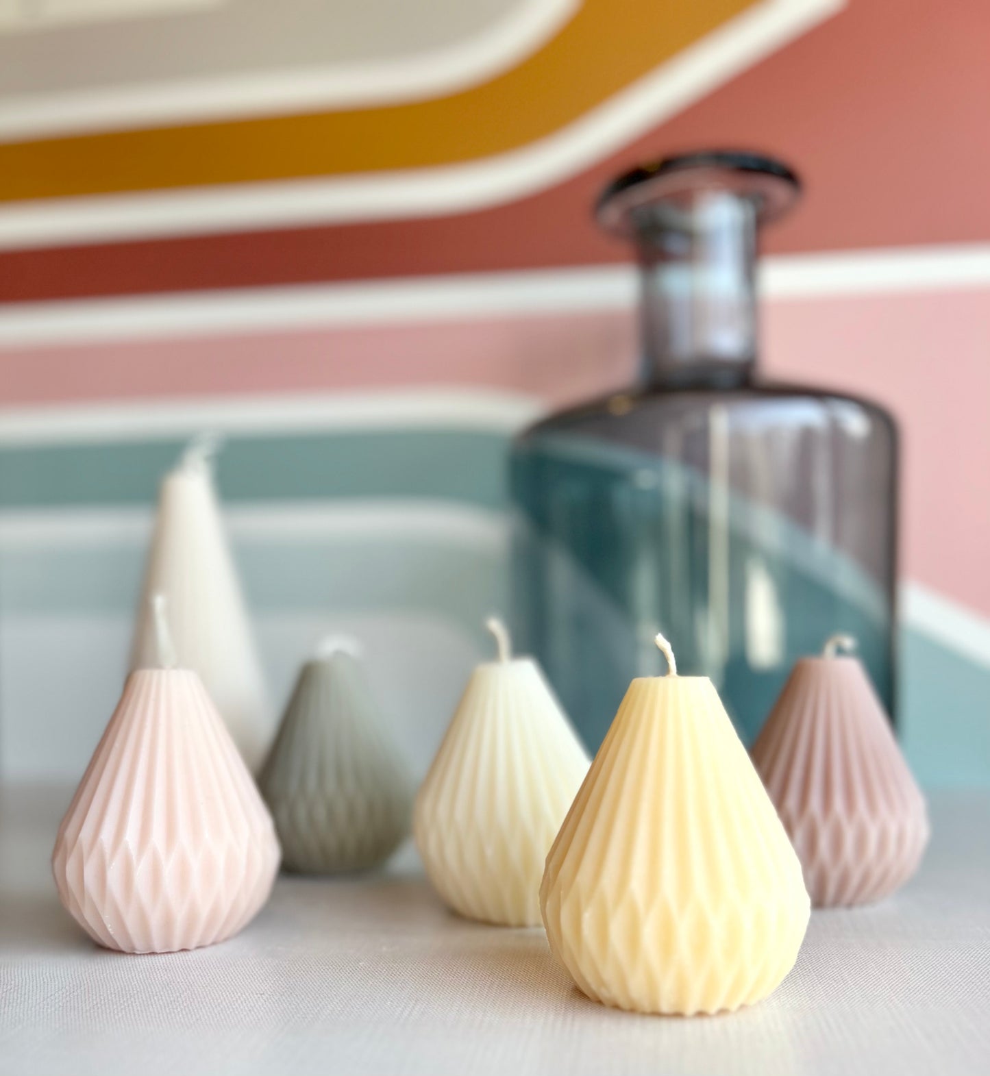 Grooved Tear Drop Candles