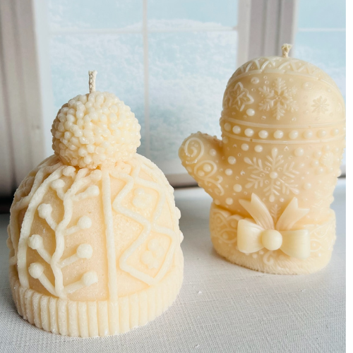 XL Winter Woven Hat Candle