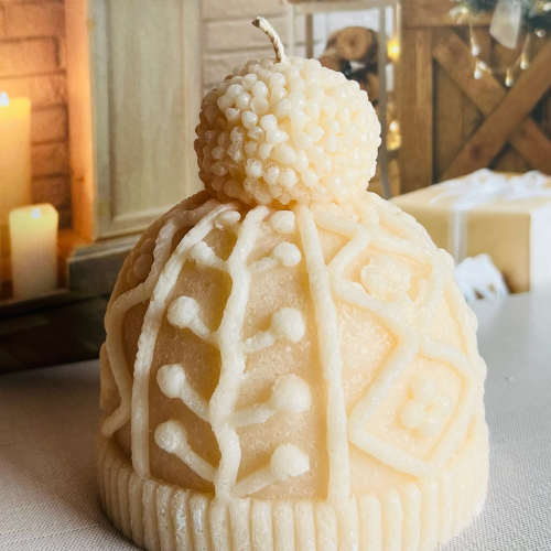 XL Winter Woven Hat Candle