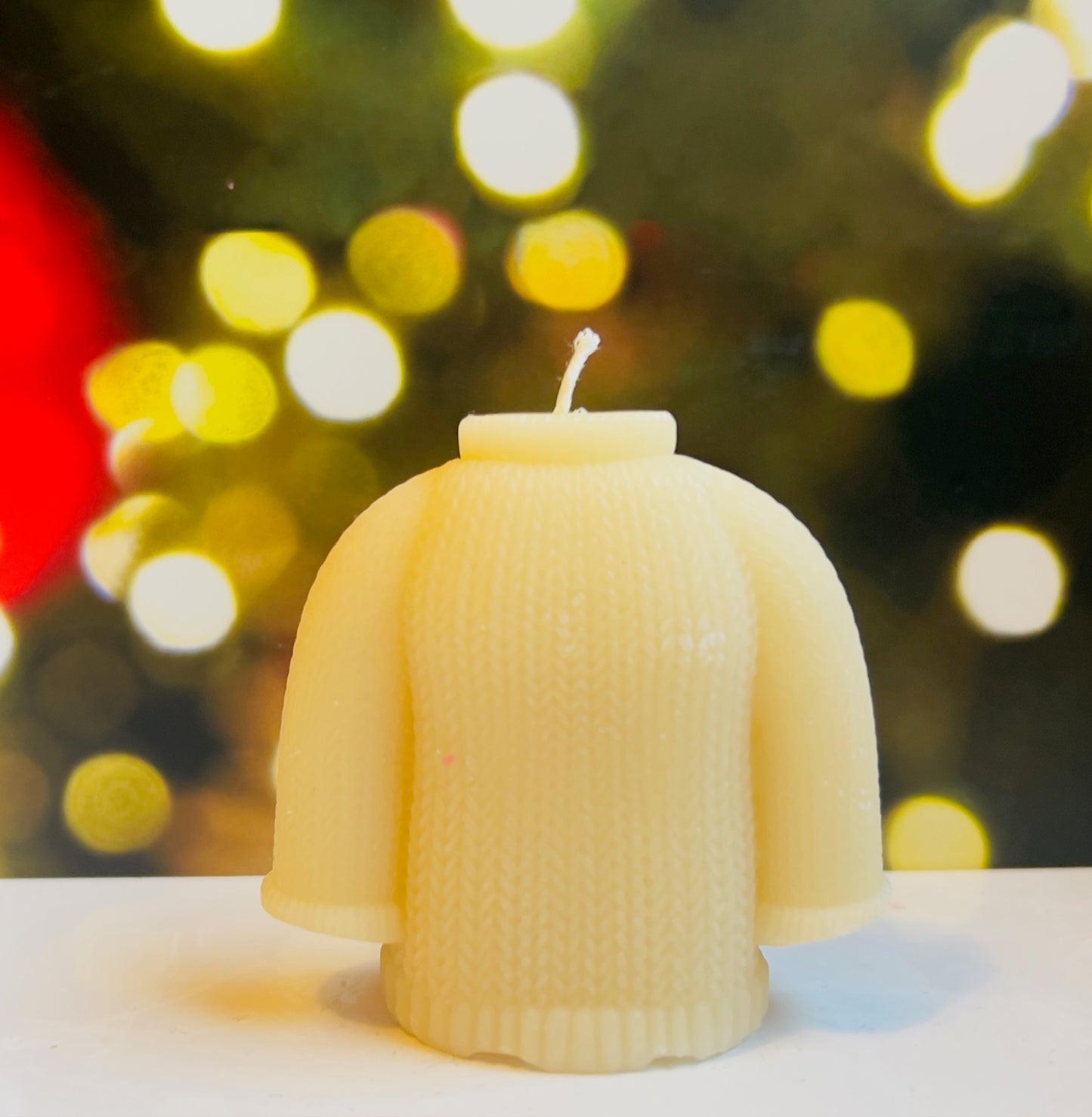 Christmas Sweater Pillar Candle