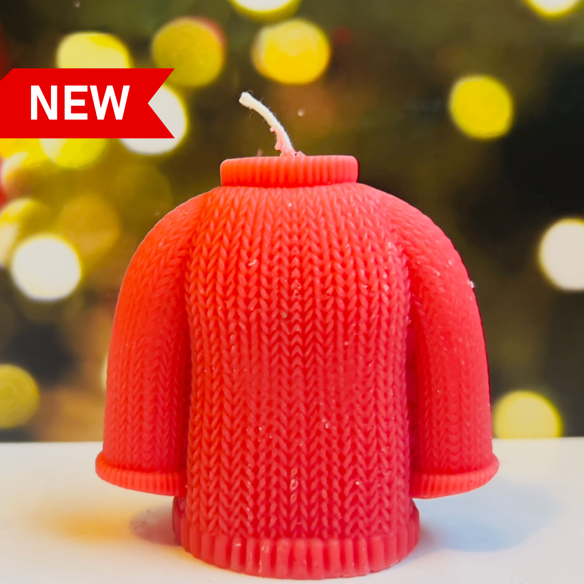 Christmas Sweater Pillar Candle