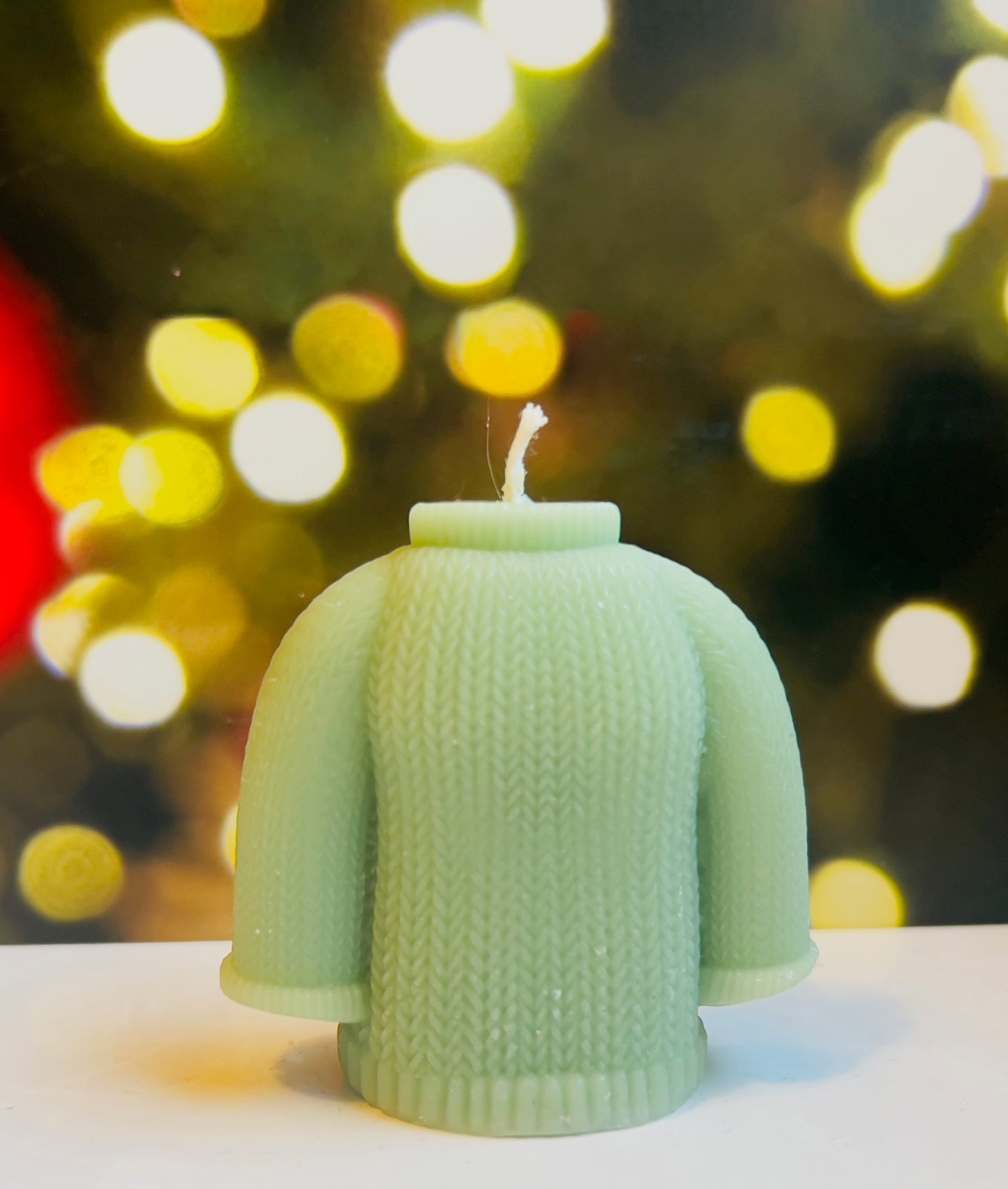 Christmas Sweater Pillar Candle