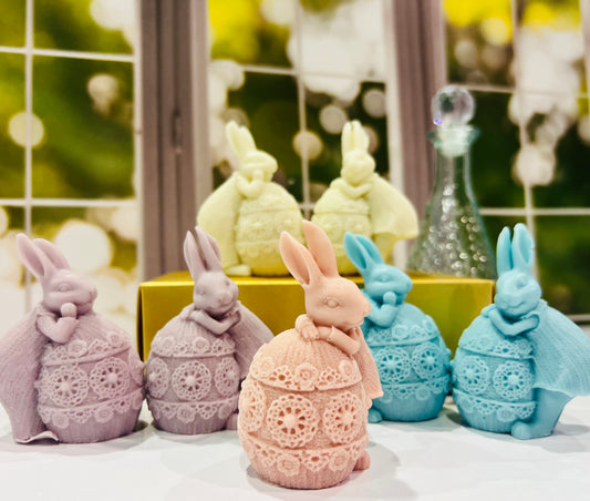 Easter Bunny Couple with Egg Soap