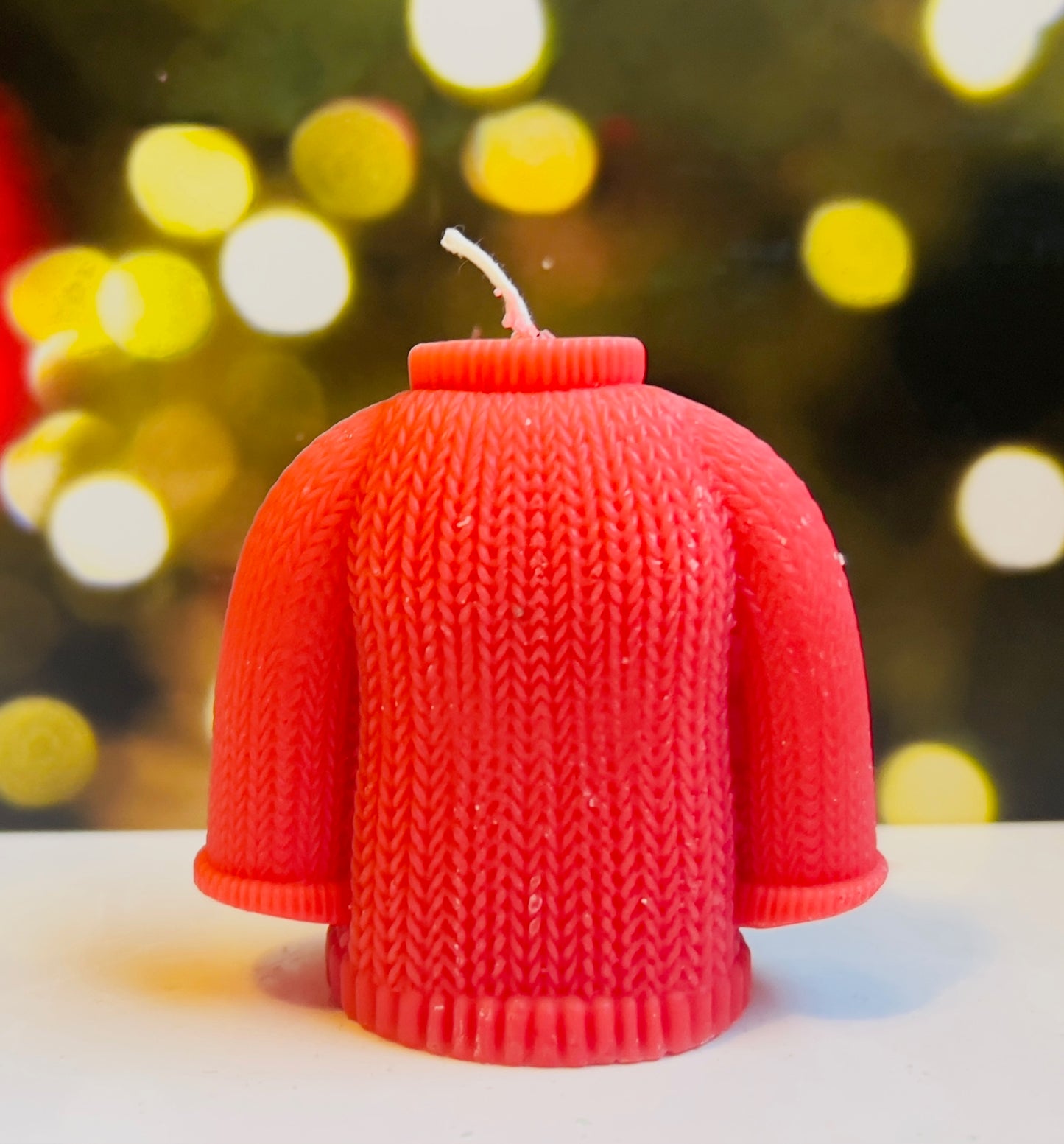 Christmas Sweater Pillar Candle