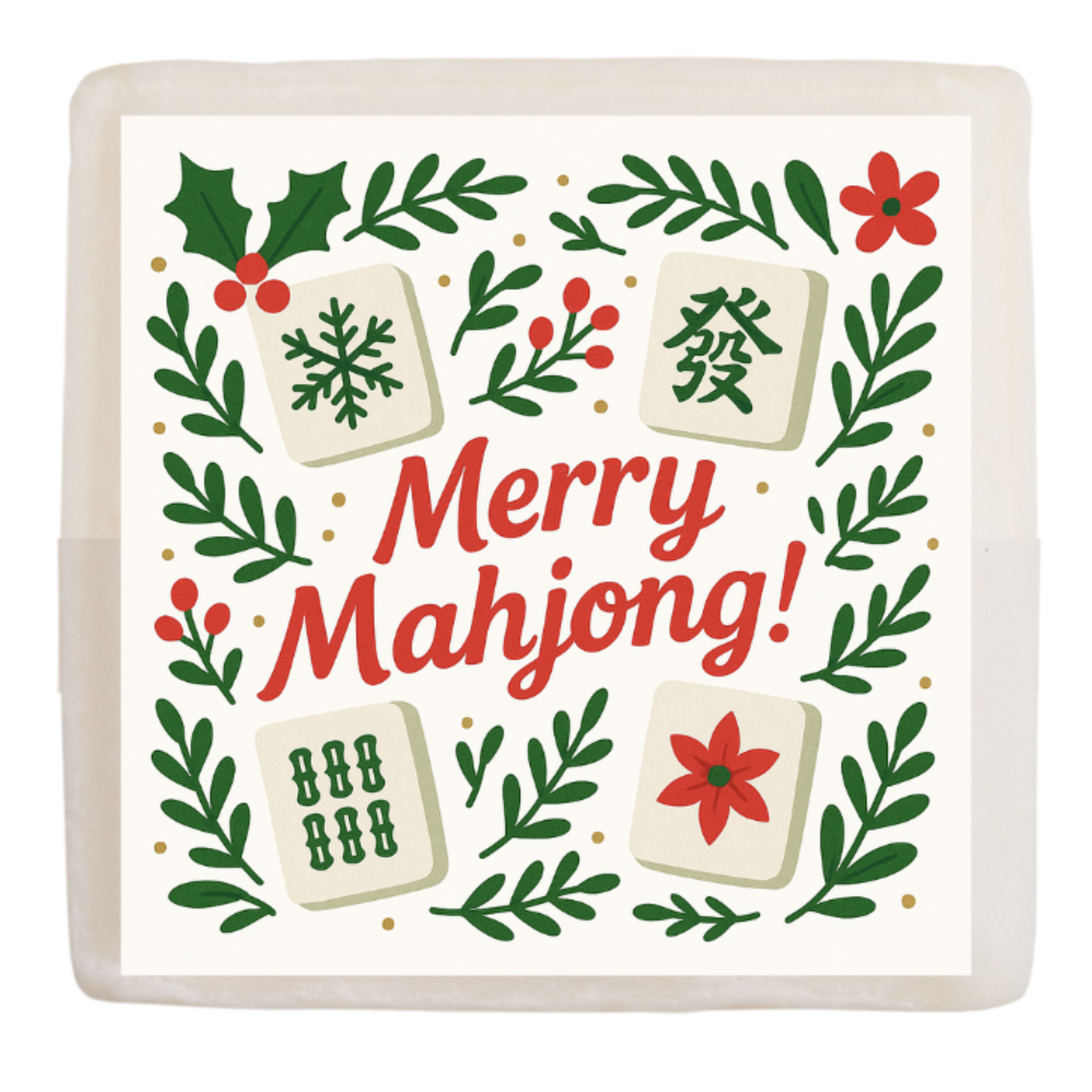 Christmas Square Mahjong Soap Two Pack