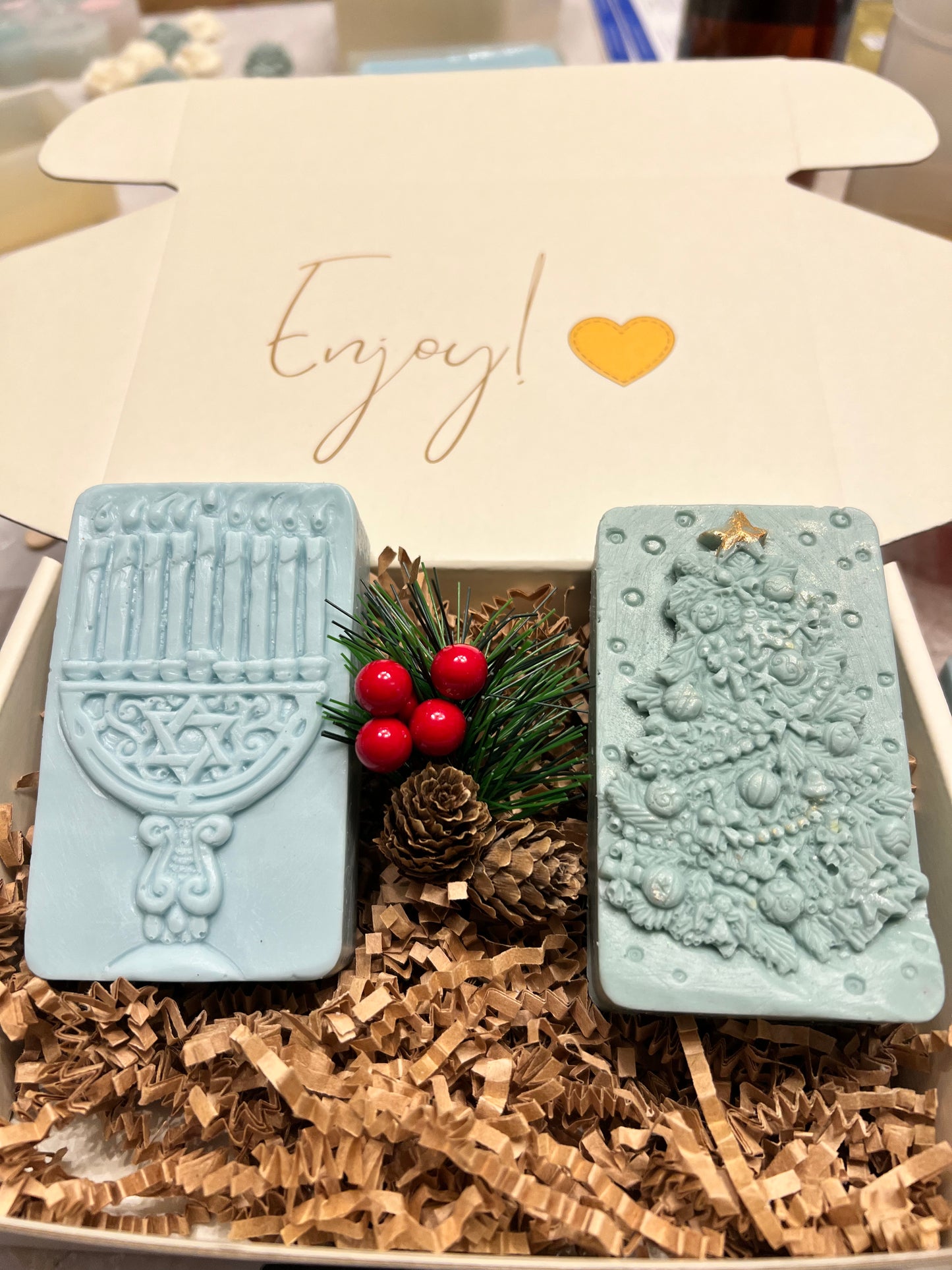 Hannukah & Christmas Soap Gift Box