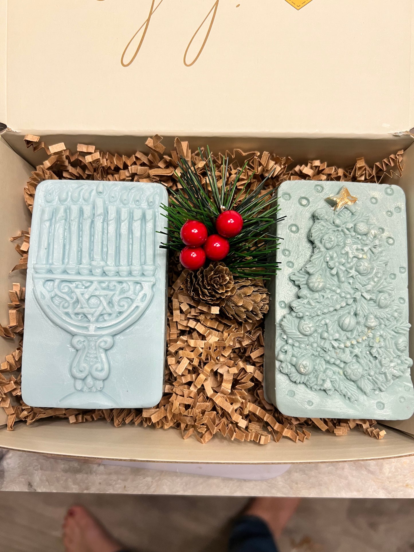 Hannukah & Christmas Soap Gift Box