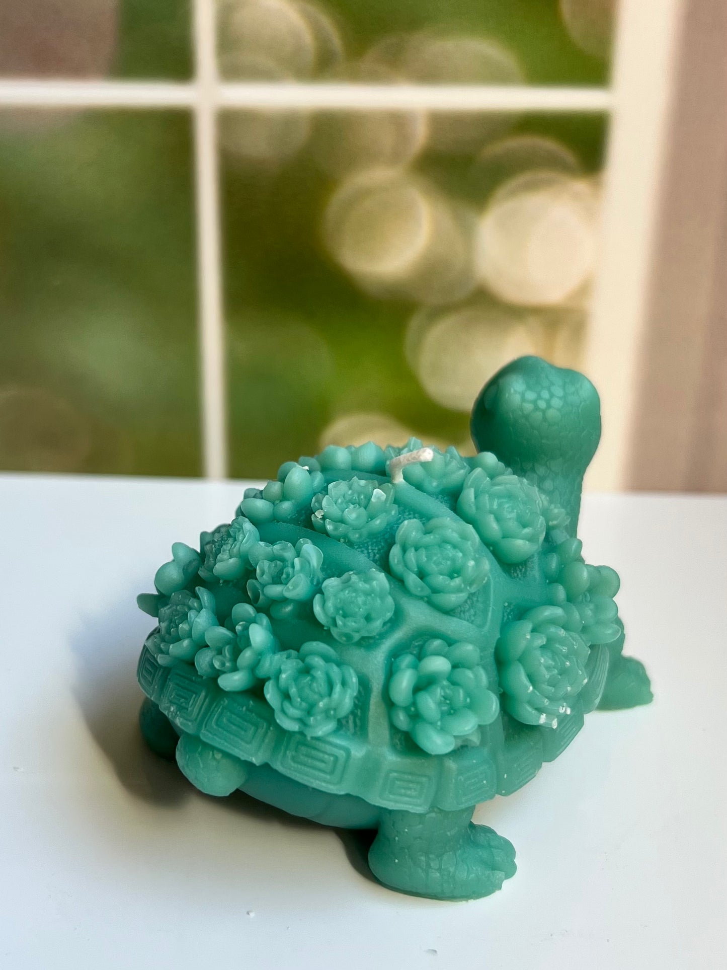 Turtle Candle with Flower Shell