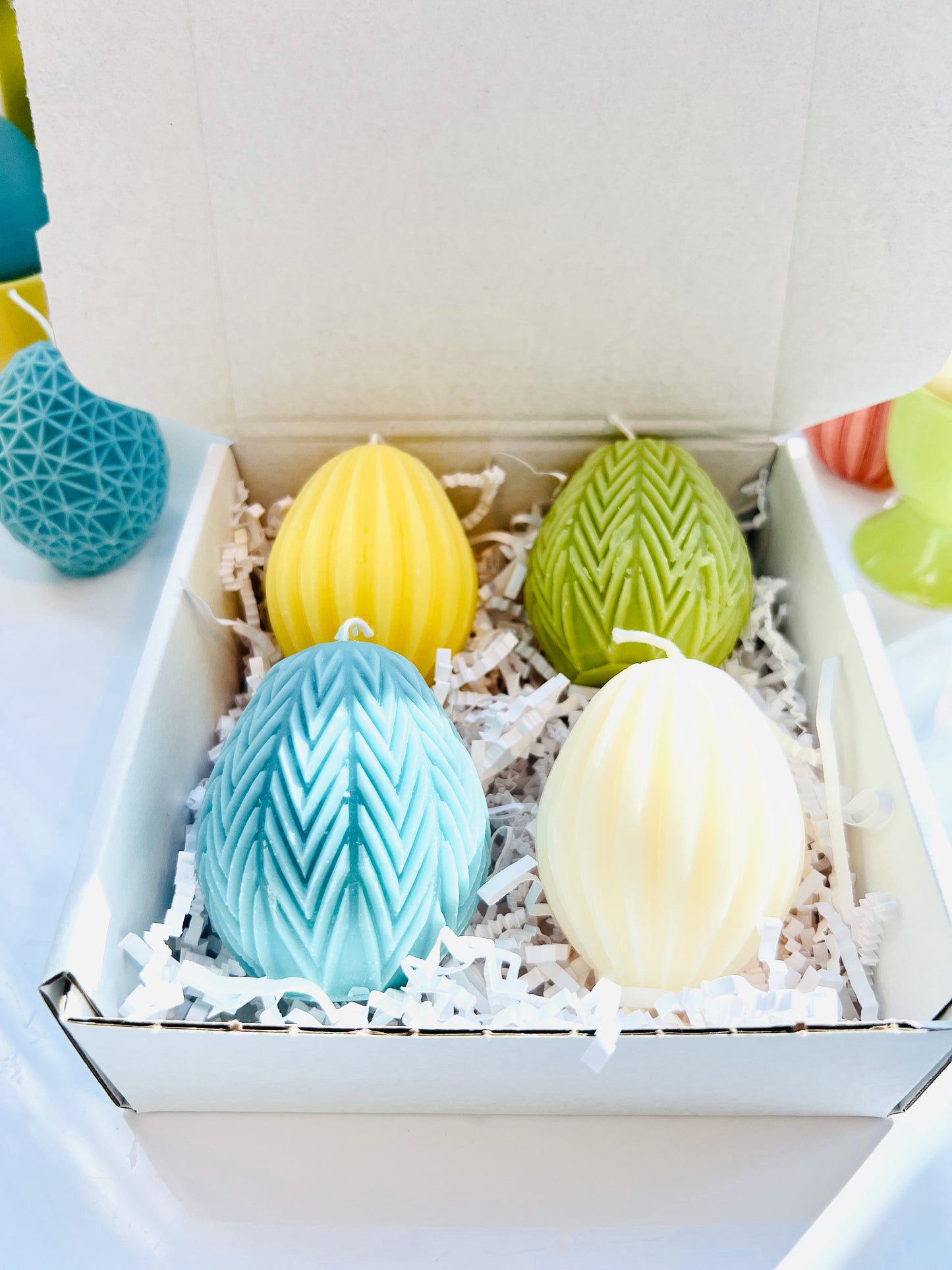 Easter Egg Pattern Candles - 4 Pack