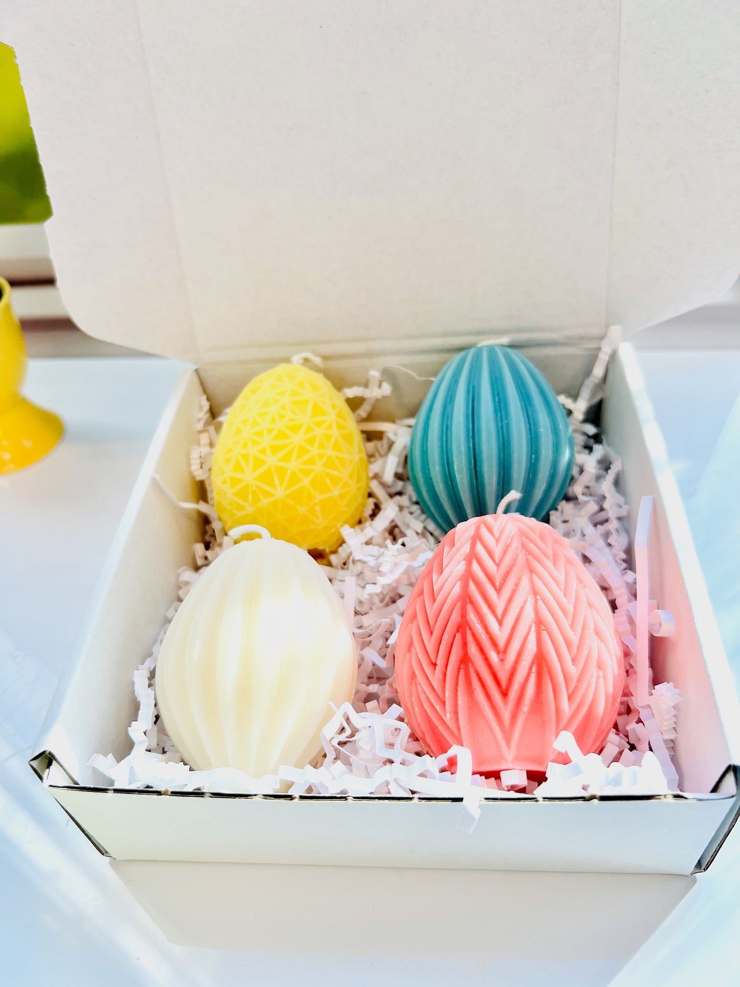 Easter Egg Pattern Candles - 4 Pack