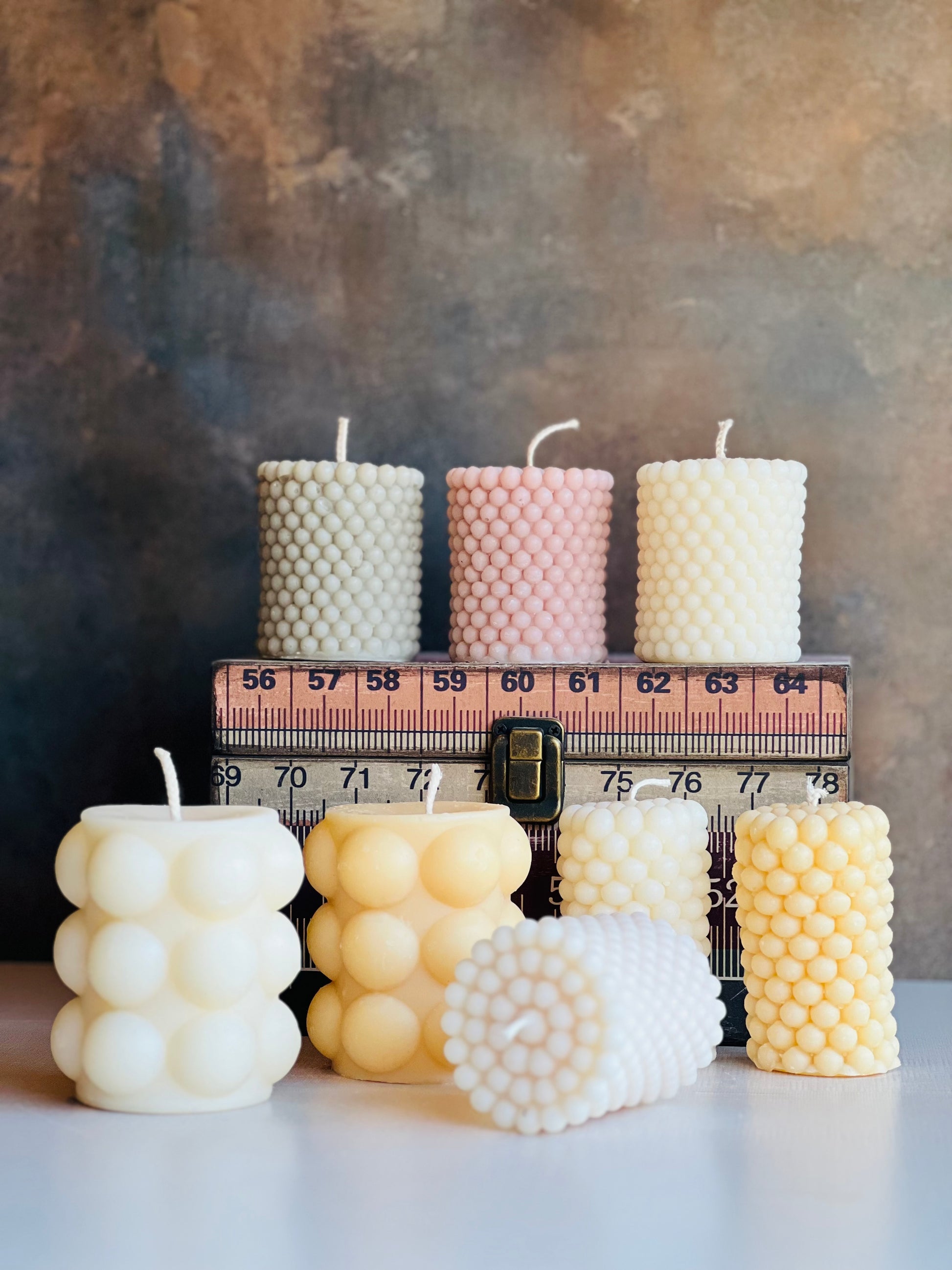 Cylinder Soy Bubble Candle - Various Colors Available
